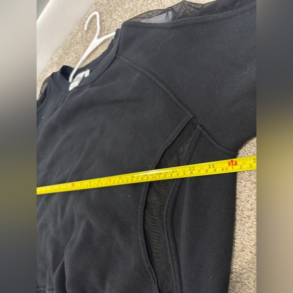 Good American Pullover Sweatshirt Womens 5/2XL Mesh Insert Black USA Made Cotton - Picture 7 of 10